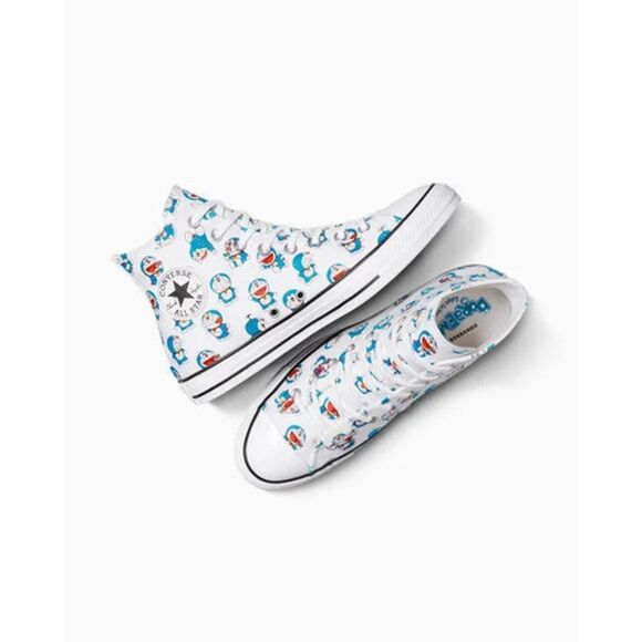 Converse Chuck Taylor All Star Doraemon Cat Robot Unisex High Top Shoes W9 NIB - Picture 12 of 13